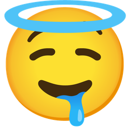 Drooling face and Smiling face with halo