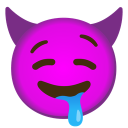drooling face and smiling face with horns