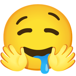 Drooling face and Smiling face with open hands