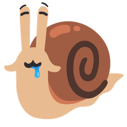 drooling face and snail
