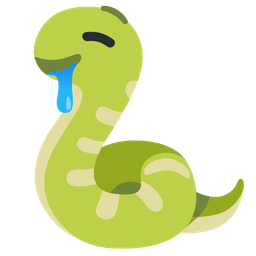 drooling face and snake