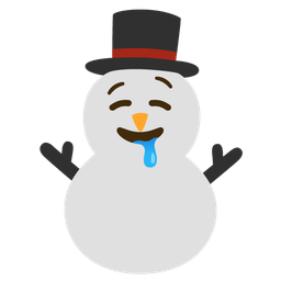 drooling face and snowman without snow