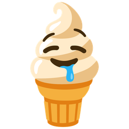 drooling face and soft ice cream