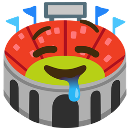 drooling face and stadium