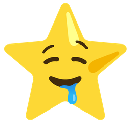 drooling face and star