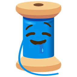 drooling face and thread