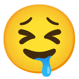 drooling face and tired face