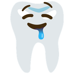 drooling face and tooth