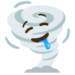drooling face and tornado