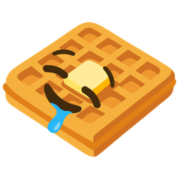 drooling face and waffle