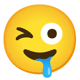 Drooling face and Winking face with tongue