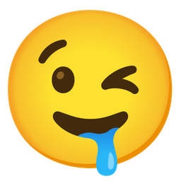 Drooling face and Winking face
