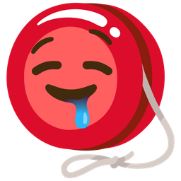 drooling face and yo-yo