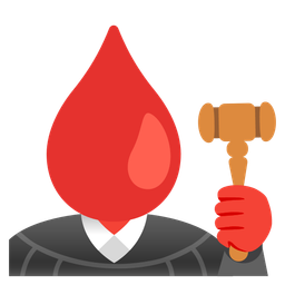 Drop of blood and Balance scale