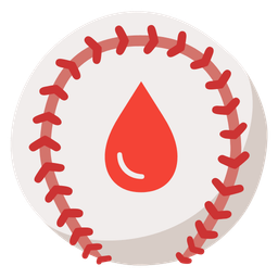 drop of blood and baseball