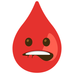 Drop of blood and Biting lip