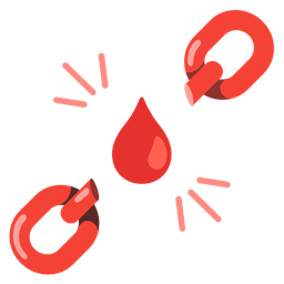 drop of blood and chains