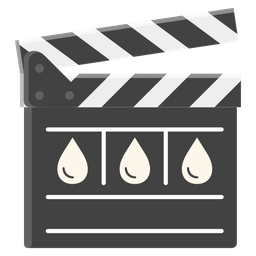 drop of blood and clapper board