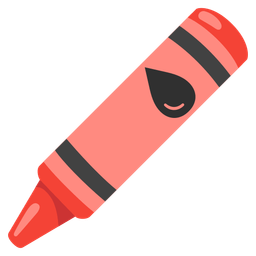 drop of blood and crayon