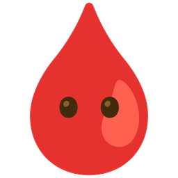 Drop of blood and Face without mouth