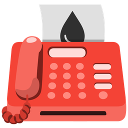 drop of blood and fax machine