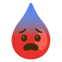 Drop of blood and Fearful face