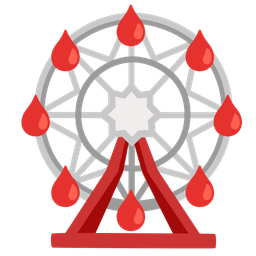 drop of blood and ferris wheel