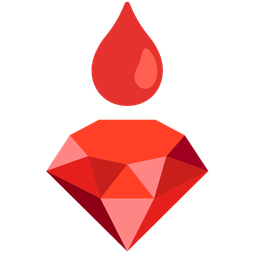 drop of blood and gem stone