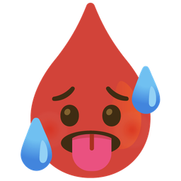 Drop of blood and Hot face