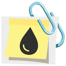 drop of blood and linked paperclips