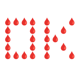 drop of blood and OK button