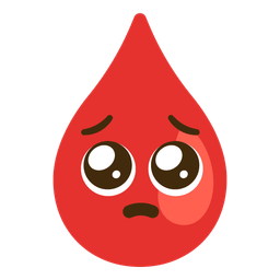 Drop of blood and Pleading face