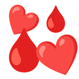 Drop of blood and Revolving hearts