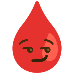Drop of blood and Smirking face