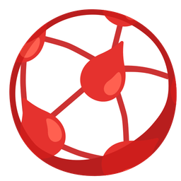 drop of blood and soccer ball