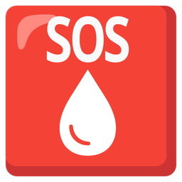 drop of blood and SOS button