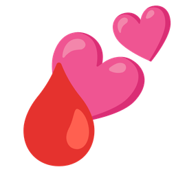 Drop of blood and Two hearts