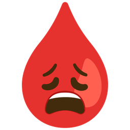 Drop of blood and Weary face