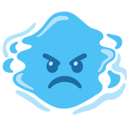 droplet and angry face