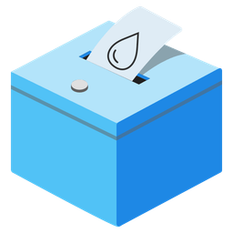 droplet and ballot box with ballot