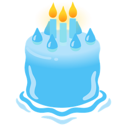 droplet and birthday cake