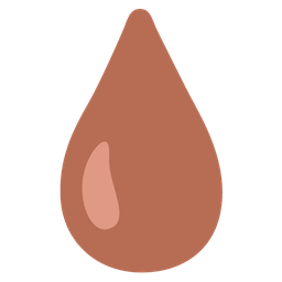 droplet and brown heart