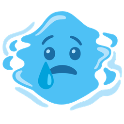 droplet and crying face