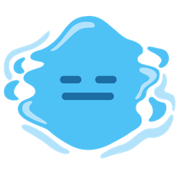 droplet and expressionless face