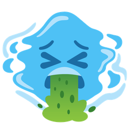 droplet and face vomiting