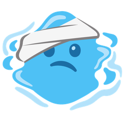 droplet and face with head-bandage