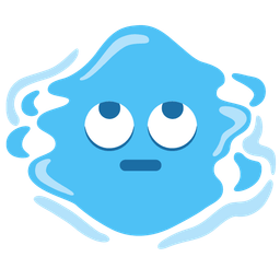 droplet and face with rolling eyes