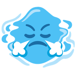 droplet and face with steam from nose