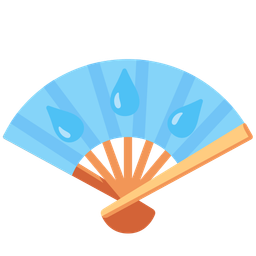 droplet and folding hand fan