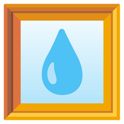 droplet and framed picture